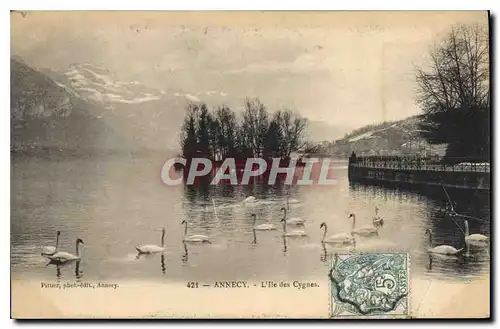 Cartes postales Annecy L'Ile des Cygnes