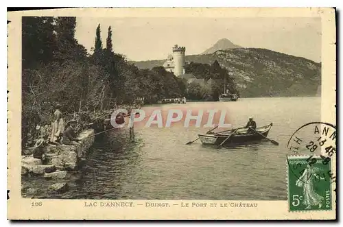 Cartes postales Lac d'Annecy Duingt Le Port et le Chateau