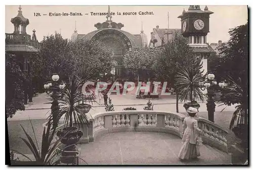 Cartes postales Evian les Bains Terrasse de la Source Cachat