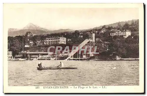 Cartes postales Evian les Bains La Plage et le Lac