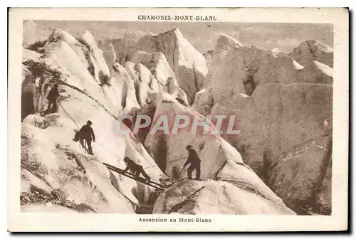 Ansichtskarte AK Chamonix Mont Blanc Ascension au Mont Blanc Alpinisme