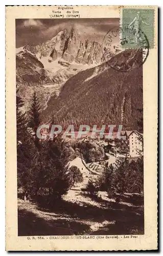 Cartes postales Aiguilles Verte du Dru Chamonix Mont Blanc Hte Savoie Les Pras