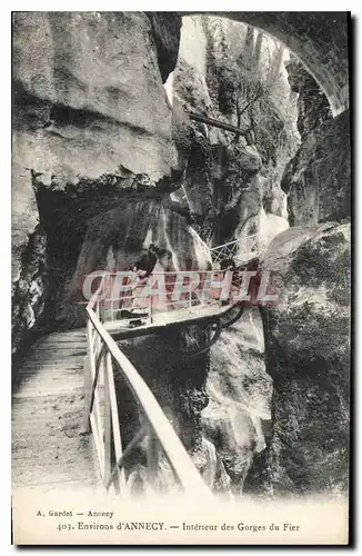 Ansichtskarte AK Environs d'Annecy Interieur des Gorges du Fier