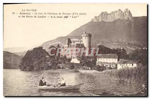 Cartes postales La Savoie Annecy Le Lac le Chateau de Duingt et les Dents de Lanfon