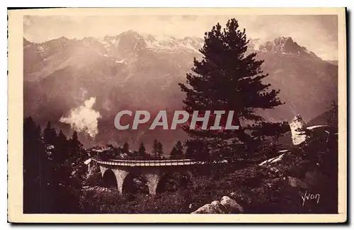 Cartes postales La Douce France Chamonix Mont Blanc Haute Savoie Le Brevent et le Chemin de fer du Montenvers Tr