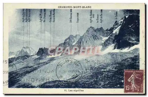 Cartes postales Chamonix Mont Blanc les Aiguilles