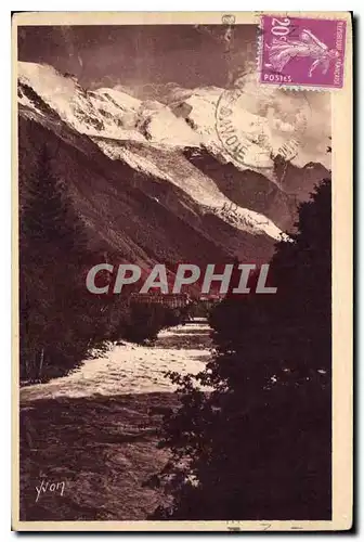 Cartes postales La Douce France Chamonix Mont Blanc Haute Savoie L'Arve et son magnifique fond de glaciers