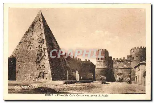 Ansichtskarte AK Roma Piramide Caio Cestio con porta S Paolo