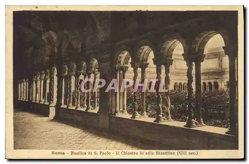 Cartes postales Roma Basilica di S Paolo Il Chiostro di stile Bizantino