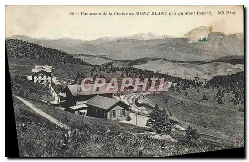 Ansichtskarte AK Panorama de la Chaine du Mont Blanc pris du Mont Revard