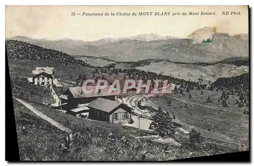 Cartes postales Panorama de la Chaine du Mont Blanc pris du Mont Revard