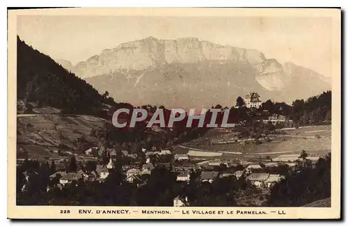 Cartes postales Env d'Annecy Menthon Le Village et le Parmelan