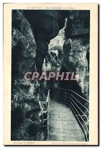 Cartes postales La Savoie Les Gorges du fier Le Pont du Chemin de fer