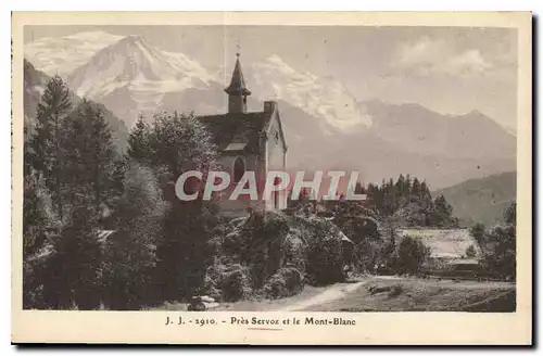 Ansichtskarte AK Pres Servoz et le Mont Blanc