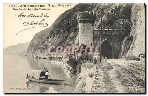 Cartes postales Aix les bains Bords du Lac du Bourget Bateau