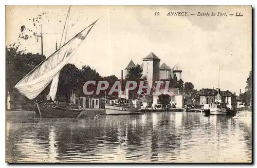 Ansichtskarte AK Annecy Entree du Port Bateau