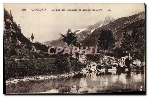 Cartes postales Chamonix Le Lac des Gaillands et Aiguille de Dorn