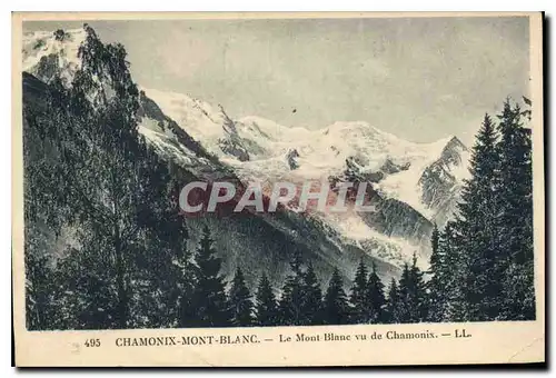 Cartes postales Chamonix Mont Blanc Le Mont Blanc vu de Chamonix