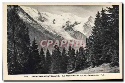 Cartes postales Chamonix Mont Blanc Le Mont Blanc vu de Chamonix