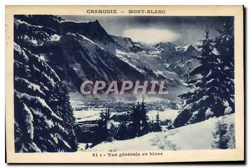 Ansichtskarte AK Chamonix Mont Blanc Vue generale en hiver