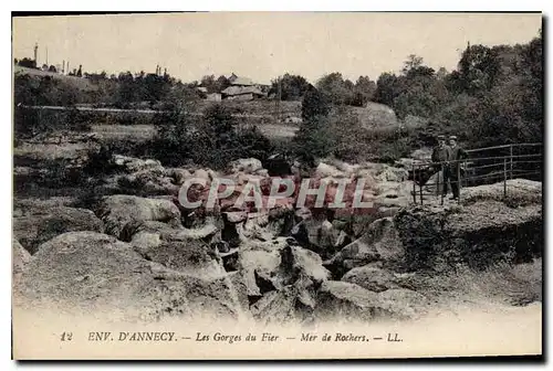 Cartes postales Env d'Annecy Les Gorges du Fier Mer de Rochers