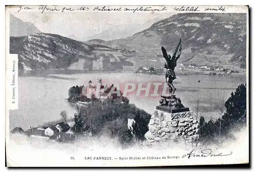 Cartes postales Lac d'Annecy Saint Michel et Chateau de Duingt