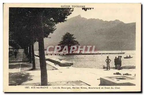 Ansichtskarte AK Aix les Bains Lac du Bourget Belles Rives Boulevard et Dent du Chat