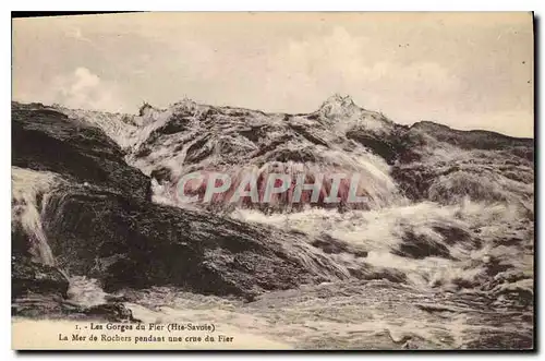 Ansichtskarte AK Les Gorges du Fier Hte Savoie La Mer de Rochers pendant une crue du Fier