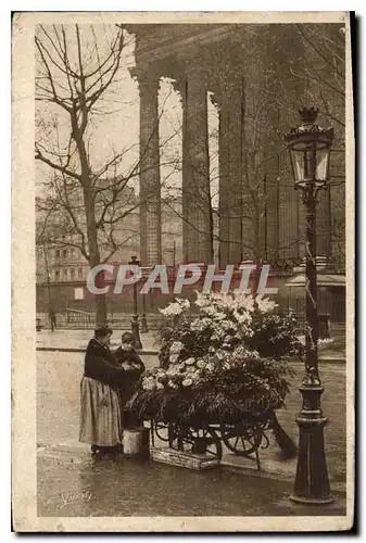 Cartes postales Paris en Flanant Marchande de fleurs Place de la Madeleine