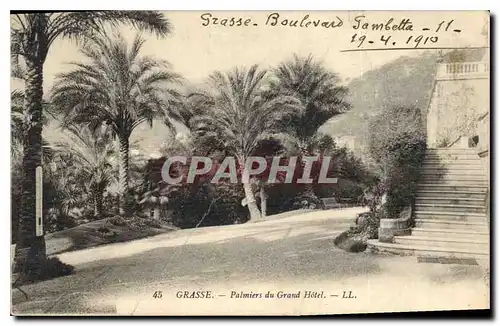 Cartes postales Grasse Palmiers du Grand Hotel