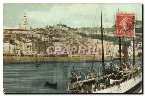 Cartes postales Menton Le port Bateau