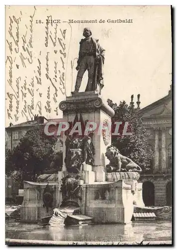 Ansichtskarte AK Nice Monument de Garibaldi Lion