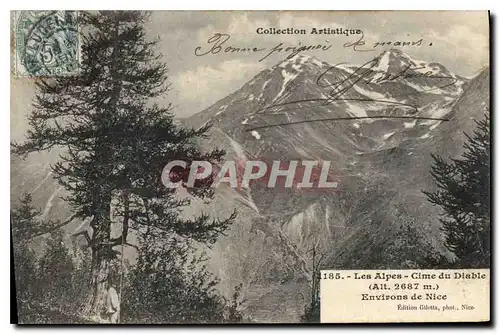 Cartes postales Les Alpes Cime du Diable Environs de Nice