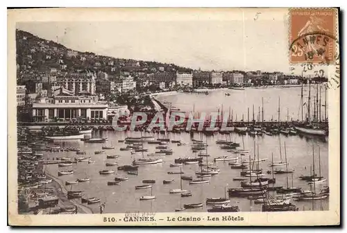 Cartes postales Cannes Le Casino Les Hotels Bateaux