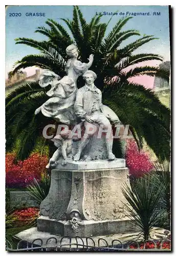 Cartes postales Grasse La Statue de Fragonard