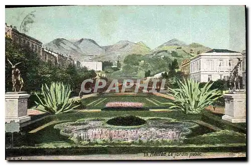 Cartes postales Menton Le jardin public