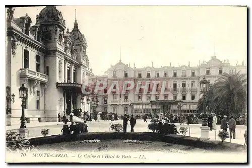 Cartes postales Monte Carlo Le Casino et l'Hotel de Paris