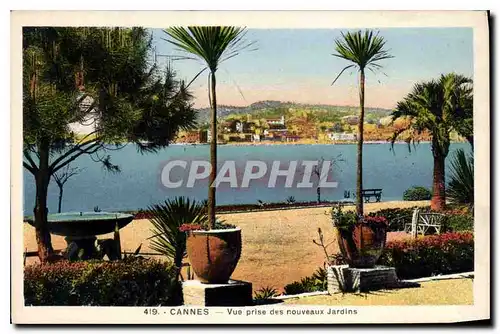 Cartes postales Cannes Vue prise des nouveaux Jardins