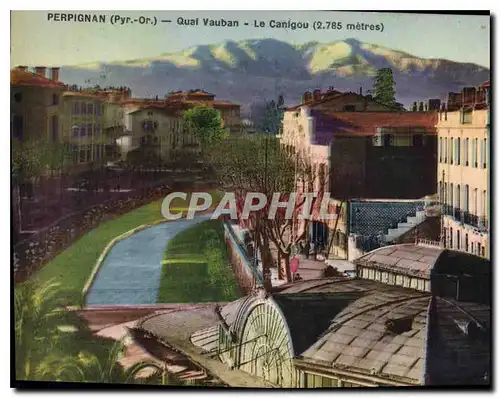 Cartes postales Perpignan Pyr Or Quai Vauban Le Canigou