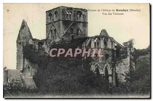 Cartes postales Ruines de l'Abbaye de Hamble Manche Vue des Terrasses