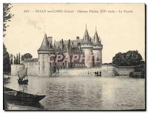 Cartes postales Sully sur Loire Loiret Chateau Feodal XIV siecle La Facade