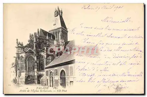 Cartes postales Falaise Abside de l'Eglise St Gervais