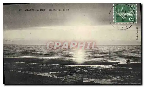 Cartes postales Villers sur Mer Coucher de Soleil