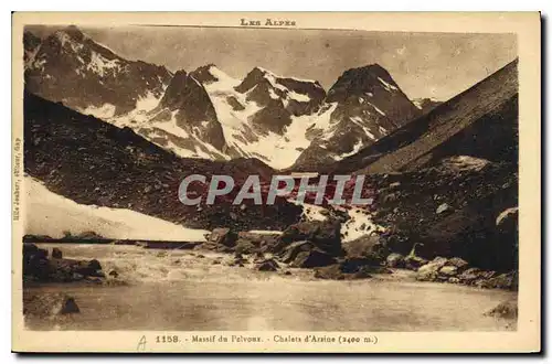 Cartes postales Les Alpes Massif du Pelvous Chalets d'Arraine