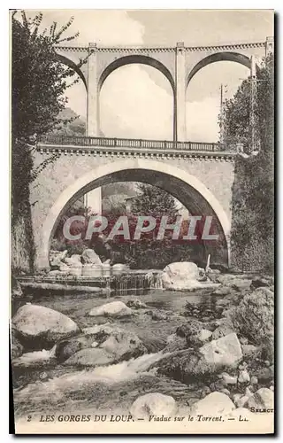 Ansichtskarte AK Les Gorges du Loup Viaduc sur le Torrent