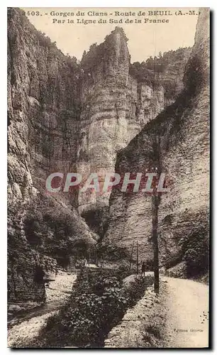 Cartes postales Gorges du Cians Routede Beuil AM Par la Ligne du Sud de la France