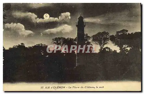 Cartes postales Ile d'Oleron Le Phare du Chateau la nuit