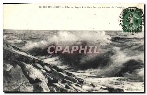 Ansichtskarte AK Ile d'Oleron Effet de Vague a la Cote Sauvage un jour de Tempete