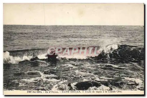 Cartes postales Ile d'Oleron Saint Trojan Etude de vague a la Grande Cote