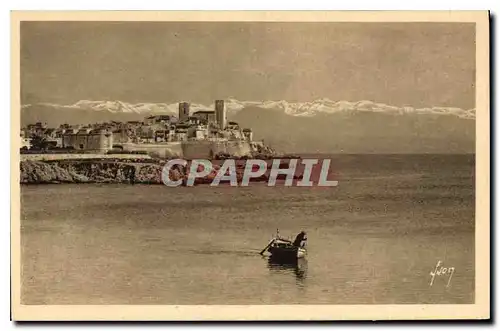 Cartes postales Antibes Alpes Maritimes La Vieille et la chaine des Alpes